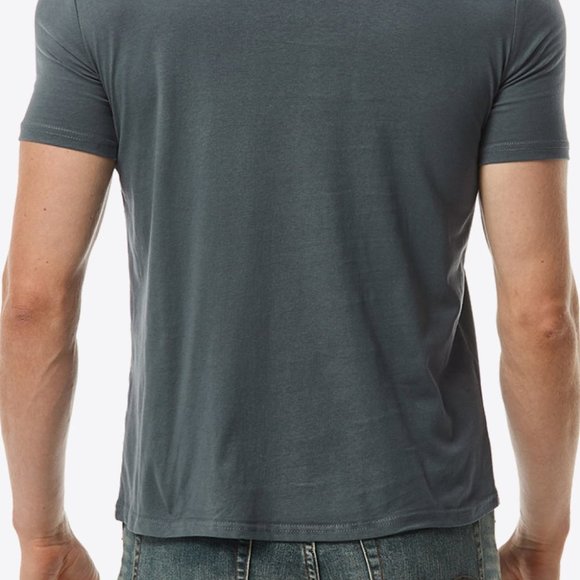 Notched Neck Short Sleeve Tee - Picture 6 of 6